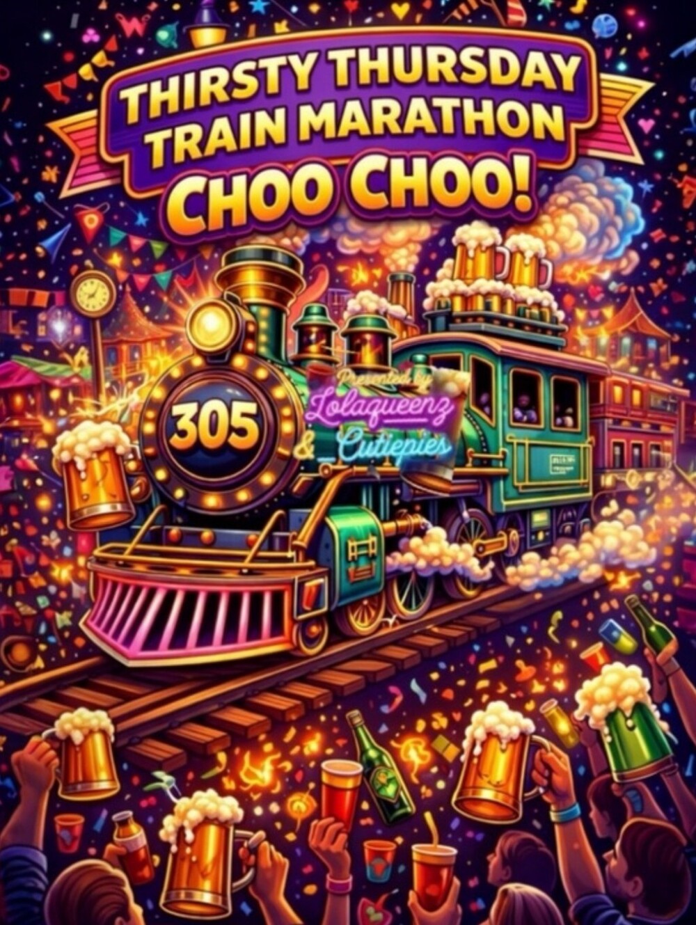 Thirsty Thursday Train Marathon Choo Choo! 4/23/26